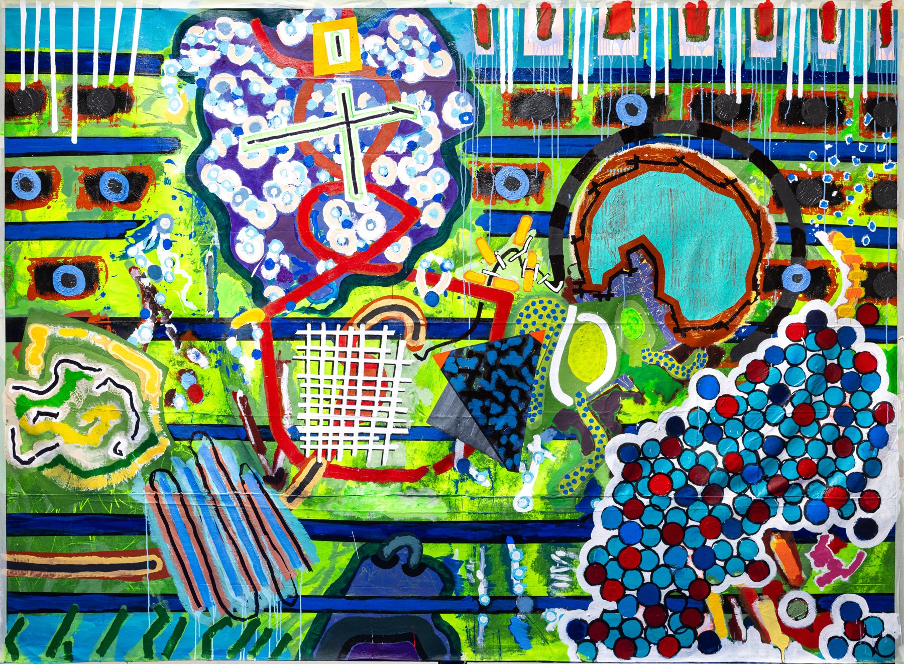 Œuvre visuelle de Luc A. Charette jumelée à la composition Tout est beau — Tableaux : Fusions